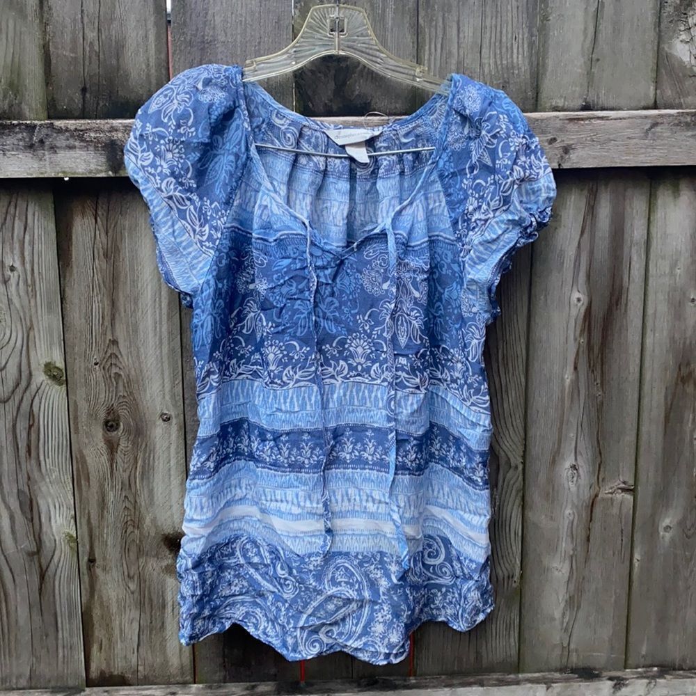 Christopher & Banks blue top sz. L